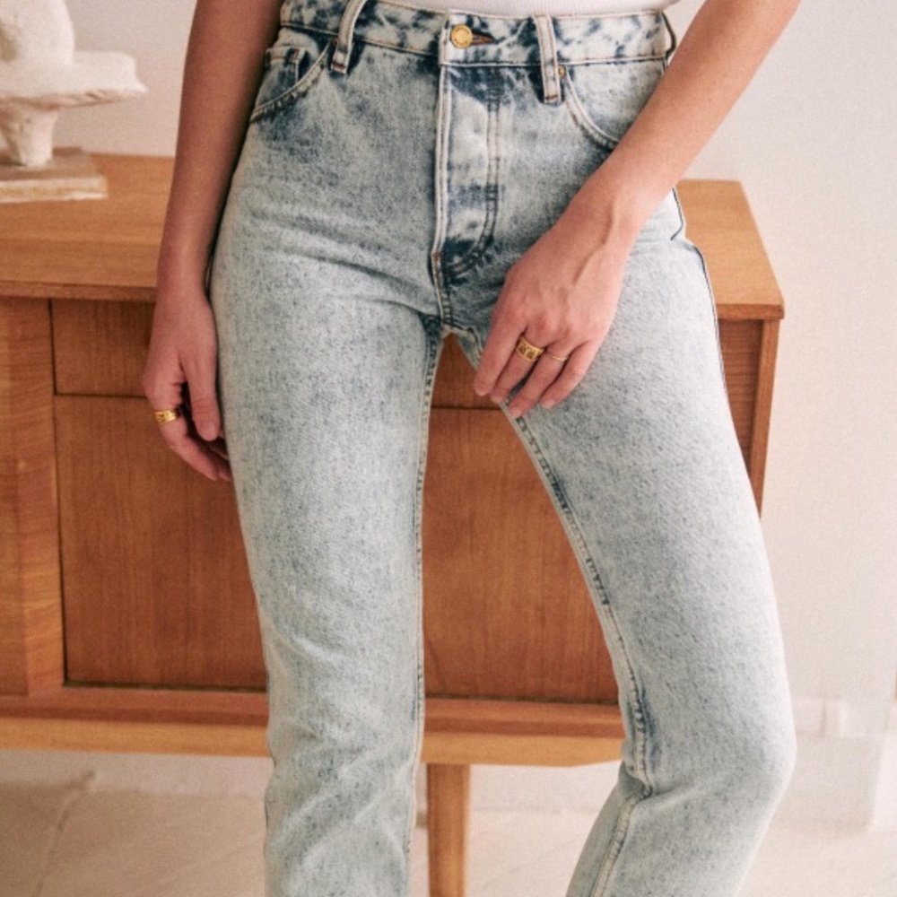 Sezane Light Blue Ankle & Cropped Jeans